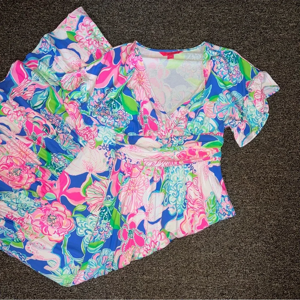 Lilly Pulitzer Jessi Midi Dress - Peony For Your Thoughts - Small - NWOT - Picture 1 of 4